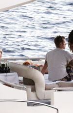 KELLY GALE and Joel Kinnaman at a Beach in St. Barths 01/05/2022