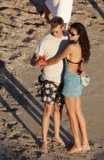 KELLY GALE and Joel Kinnaman at a Beach in St. Barths 01/05/2022