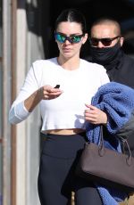 KENDALL JENNER Leaves Early Morning Pilates Class in Los Angeles 01/11/2022