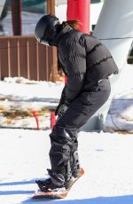 KENDALL JENNER Out Snowboarding with Friends in Aspen 01/17/2022