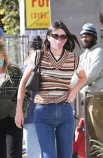 KENDALL JENNER Visits Her New Project on Melrose Place in Los Angeles 01/10/2022