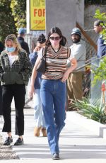 KENDALL JENNER Visits Her New Project on Melrose Place in Los Angeles 01/10/2022