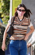 KENDALL JENNER Visits Her New Project on Melrose Place in Los Angeles 01/10/2022