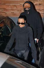 KIM and KHLOE KARDASHIAN Out for Dinner in Los Angeles 01/27/2022