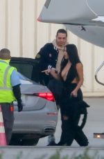 KIM KARDASHIAN and Pete Davidson Landing to Bahamas 01/05/2022