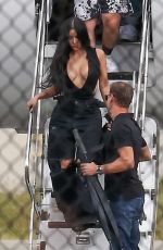 KIM KARDASHIAN and Pete Davidson Landing to Bahamas 01/05/2022