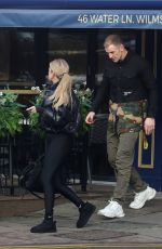 KIMBERLY CREW and Joe Hart Out for Lunch in Wilmslow 01/14/2022