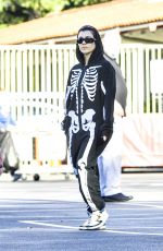 KOURTNEY KARDASHIAN in a Skeleton Onesie Out in Calabasas 01/29/2022
