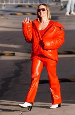 KRISTEN BELL Arrives at Jimmy Kimmel Live in Los Angeles 01/25/2022