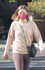 KRISTEN BELL Leaves a Gym in Los Feliz 01/28/2022