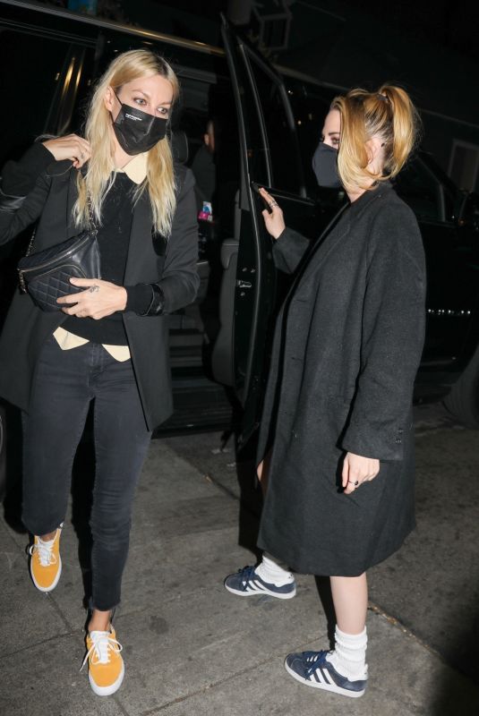 KRISTEN STEWART and DYLAN MEYER Night Out in Santa Monica 01/13/2022