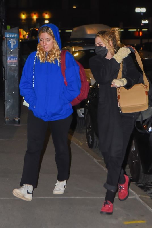 KRISTEN STEWART and DYLAN MEYER Out in New York 01/23/2022