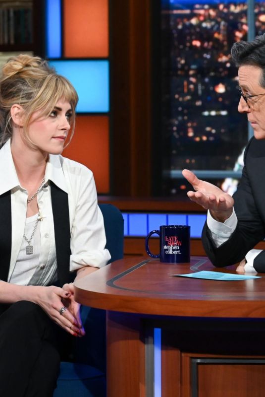 KRISTEN STEWART at Stephen Colbert Show 01/24/2022