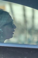 LADY GAGA Out Driving to a Studio in Hollywood 01/11/2022 