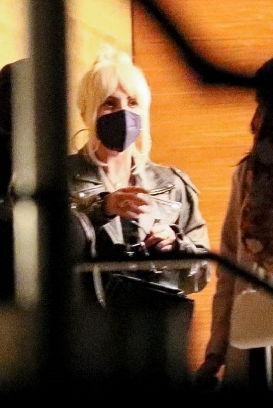 LADY GAGA out for Dinner with Friends at Nobu in Malibu 01/30/2022
