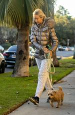 LADY VICTORIA HERVEY Out with Her Dog in Los Angeles 01/18/2022