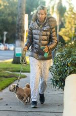 LADY VICTORIA HERVEY Out with Her Dog in Los Angeles 01/18/2022