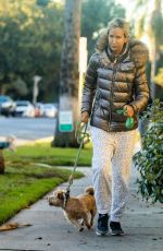 LADY VICTORIA HERVEY Out with Her Dog in Los Angeles 01/18/2022