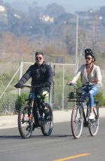 LAUREN SILVERMAN and Simon Cowell Riding Bikes Out in Malibu 01/06/2022