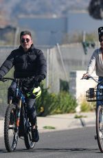LAUREN SILVERMAN and Simon Cowell Riding Bikes Out in Malibu 01/06/2022