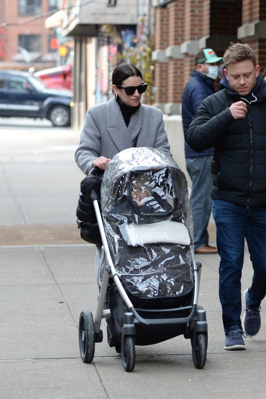 LEA MICHELE and Zandy Reich Out with Their Baby in New York 01/23/2022