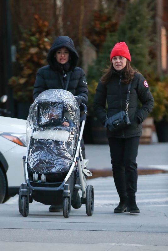 LEA MICHELE Out with Her Frend and Baby in New York 01/26/2022