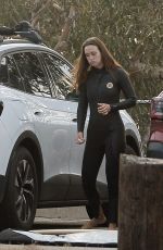 LEIGHTON MEESTER Out for a Surf Session in Malibu 01/13/2022