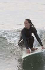 LEIGHTON MEESTER Out for a Surf Session in Malibu 01/13/2022
