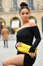 LENA MAHFOUF Arrives at Valentino Haute Couture Spring/Summer 2022 Show at Paris Fashion Week 01/26/2022