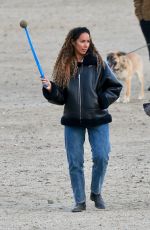 LEONA LEWIS and Dennis Jauch Out with Their Dogs in Los Angeles 01/04/2022