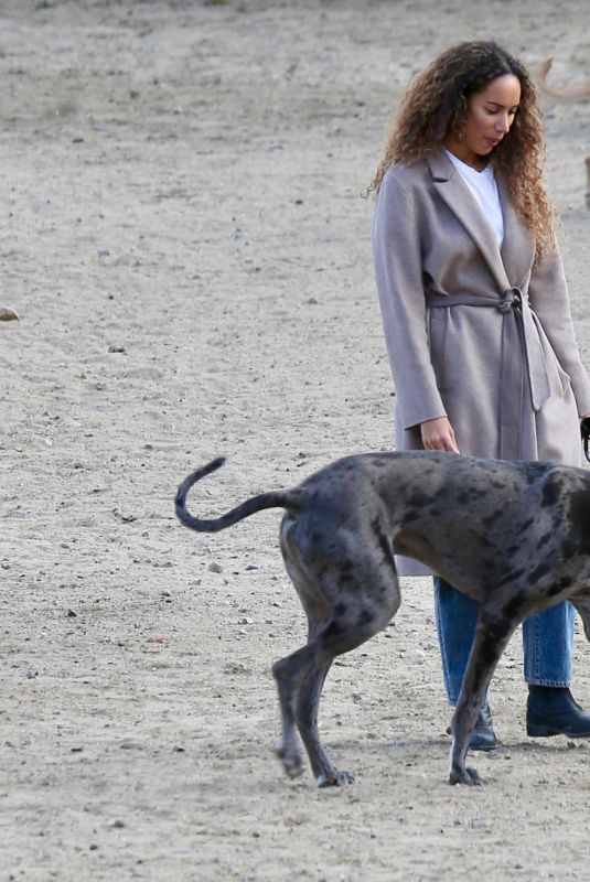 LEONA LEWIS at a Dog Park in Los Angeles 01/10/2022