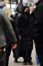 LESLIE GRACE Filming in Glasgow City Center 01/12/2022