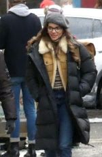 LESLIE GRACE on the Set of Batgirl on Parnie Street in Glasgow 01/17/2022