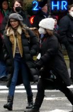 LESLIE GRACE on the Set of Batgirl on Parnie Street in Glasgow 01/17/2022