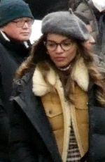 LESLIE GRACE on the Set of Batgirl on Parnie Street in Glasgow 01/17/2022