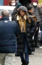 LESLIE GRACE on the Set of Batgirl on Parnie Street in Glasgow 01/17/2022