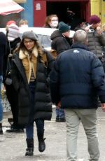 LESLIE GRACE on the Set of Batgirl on Parnie Street in Glasgow 01/17/2022