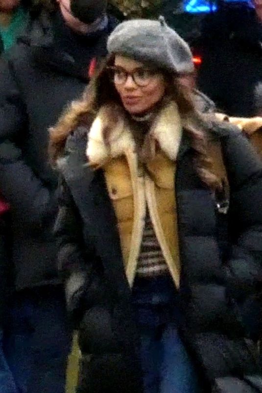 LESLIE GRACE on the Set of Batgirl on Parnie Street in Glasgow 01/17/2022