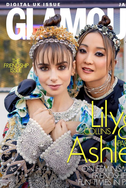LILY COLLINS and ASHLEY PARK for Glamour Magazine, UK January 2022