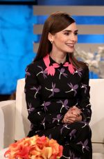 LILY COLLINS at Ellen Degeneres Show 01/04/2022