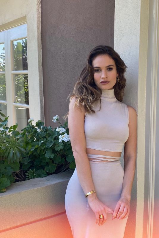 LILY JAMES at a Photoshoot, January 2022