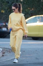 LILY JAMES Out with Her Dog in West Hollywood 01/20/2022