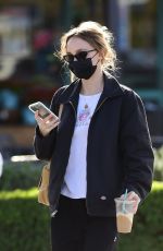 LILY-ROSE DEPP Out for Iced Coffee in Los Angeles 01/16/2022