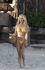 LINDSAY BREWER in Bikini at a Beach in Tulum 01/13/2022