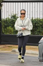 LORI HARVEY Leaves a Gym in Los Angeles 01/07/2022