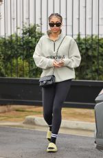 LORI HARVEY Leaves a Gym in Los Angeles 01/07/2022