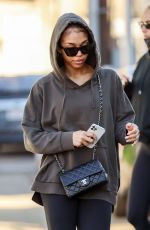 LORI HARVEY Leaves Pilates Class in West Hollywood 01/06/2022