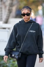LORI HARVEY Out Shopping on Melrose Place in West Hollywood 01/06/2022