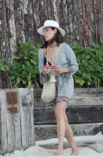 LUANN DE LESSEPS Arrives at a Beach Party in Tulum 01/07/2022