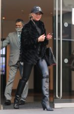 LUBA MUSHTUK Leaves Her Hotel in Manchester 01/30/2022